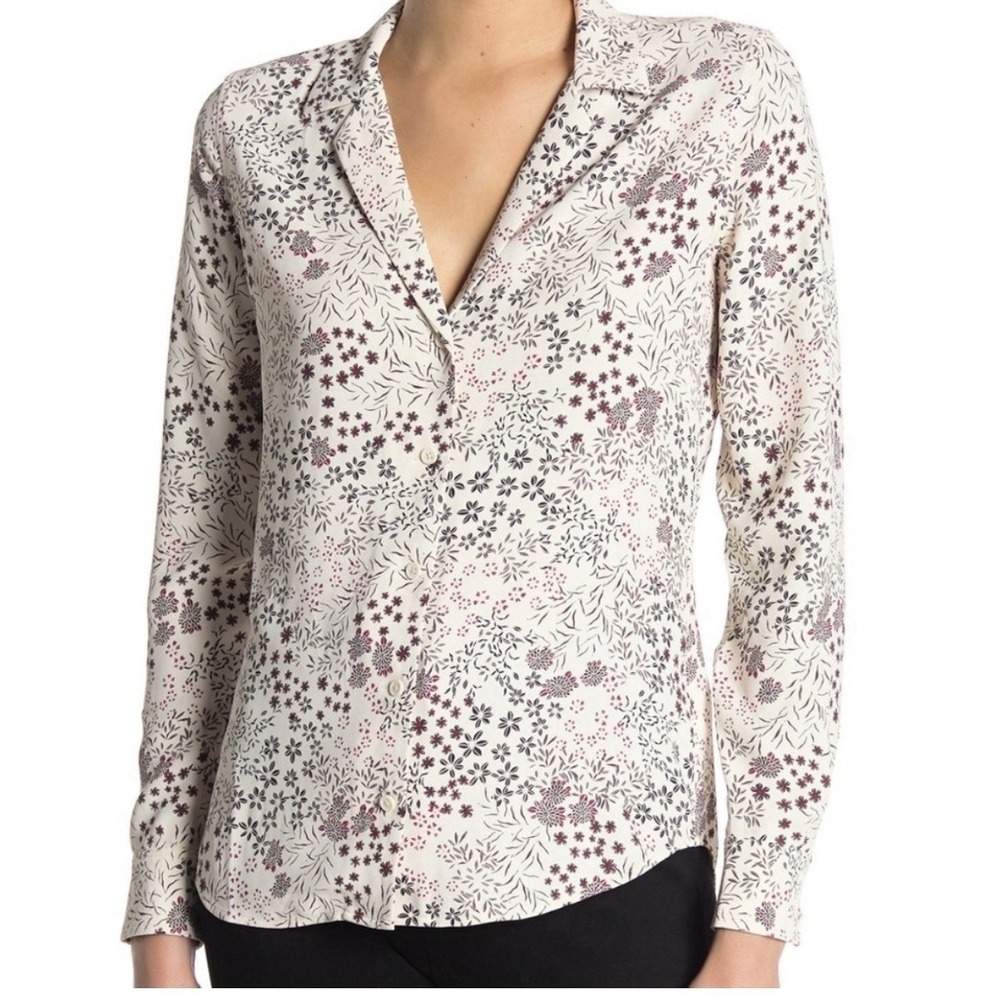 Equipment Femme Adalyn‎ Blouse XS Floral Button Down Long Sleeve Office Career